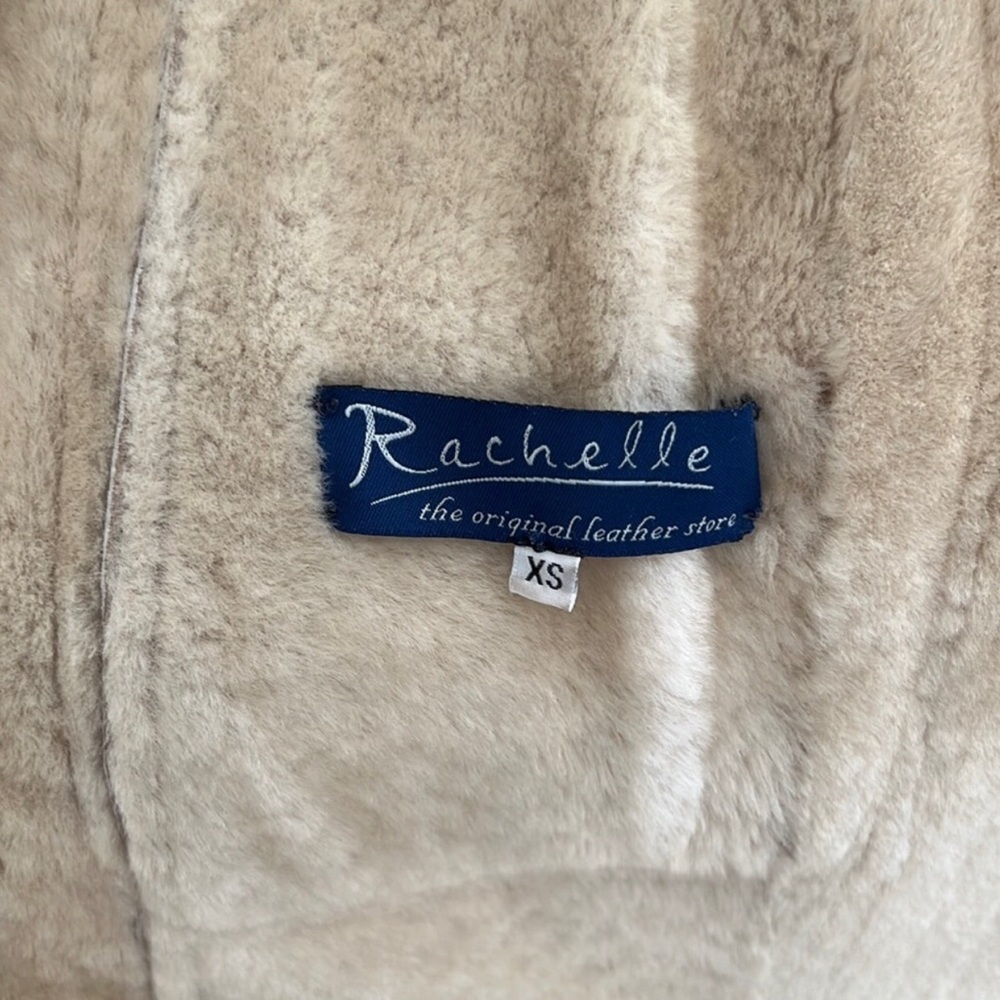 Exquisite Vintage Genuine Leather Shearling Maxi Coat Penny Lane XS - Picture 9 of 10